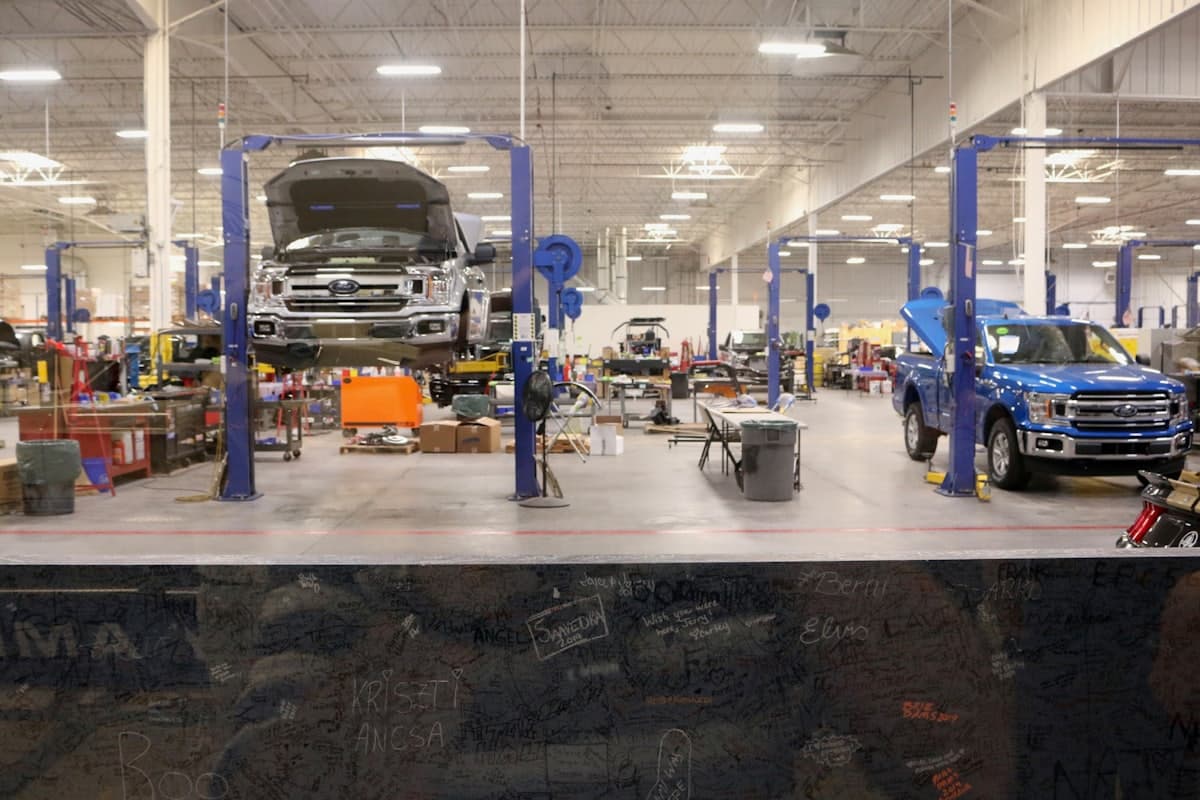 Inside the workshop
